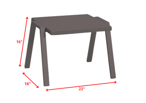 Homeroots 16" Taupe Aluminum End Table   372271