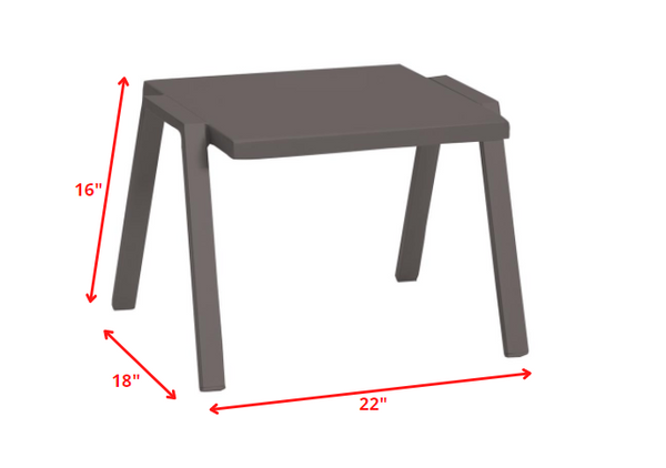 Homeroots 16" Taupe Aluminum End Table   372271