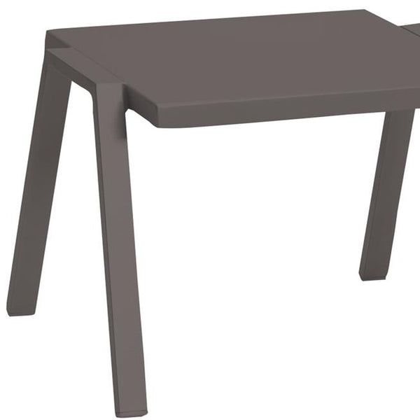 Homeroots 16" Taupe Aluminum End Table   372271