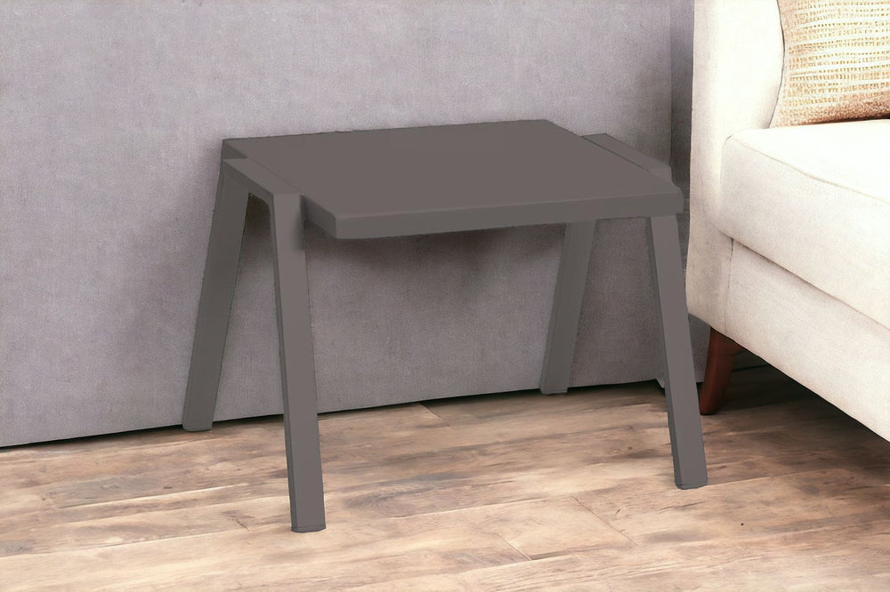 Homeroots 16" Taupe Aluminum End Table   372271