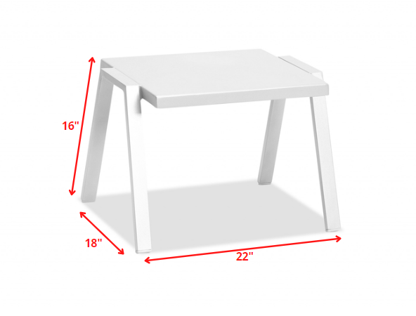 Homeroots 16" White Aluminum End Table   372272