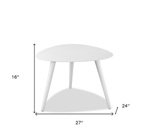 Homeroots 16" White Aluminum End Table   372273