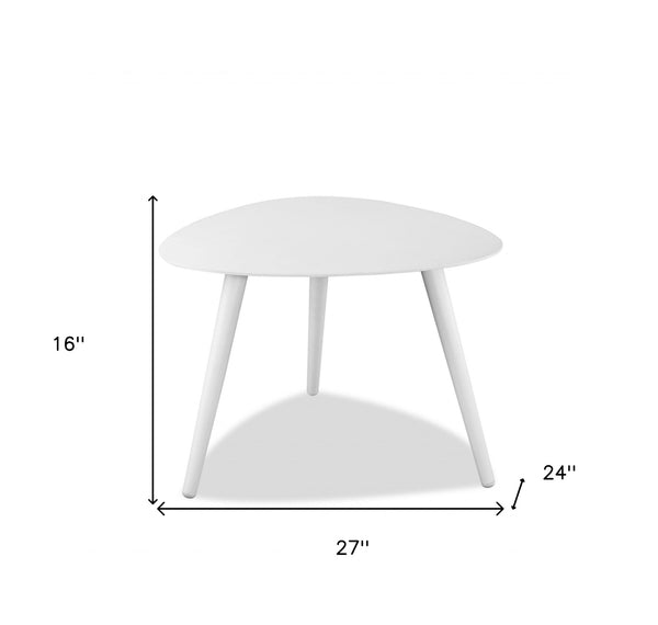 Homeroots 16" White Aluminum End Table   372273