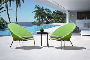 Homeroots 21" Gray Aluminum Round End Table   372277