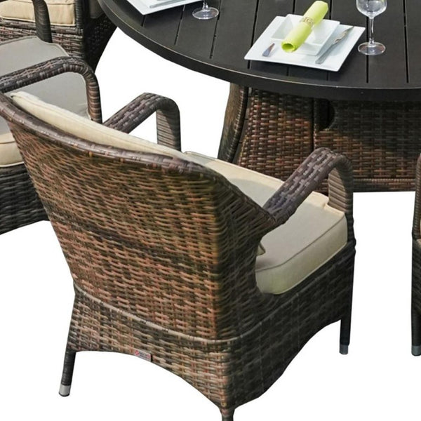 50000 Btu Aluminum Round Propane Fire Pit for Outdoor Patio Entertaining