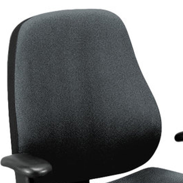 Homeroots Charcoal And Black Adjustable Swivel Fabric Rolling Office Chair Charcoal Jute 372330