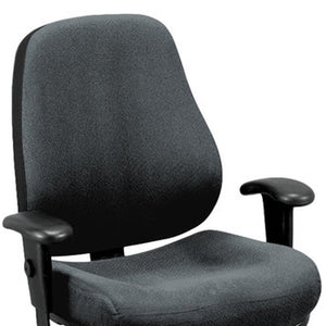 Homeroots Charcoal And Black Adjustable Swivel Fabric Rolling Office Chair Charcoal Jute 372330