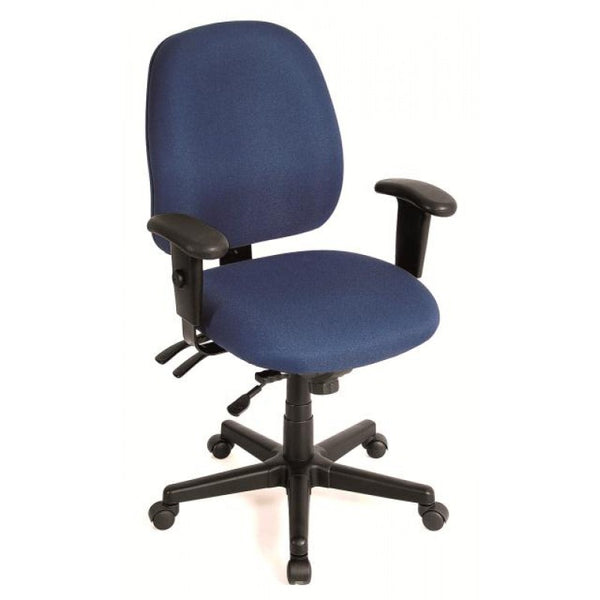 Homeroots Navy Blue And Black Adjustable Swivel Fabric Rolling Office Chair Navy Jute 372332