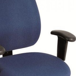 Homeroots Navy Blue And Black Adjustable Swivel Fabric Rolling Office Chair Navy Jute 372332