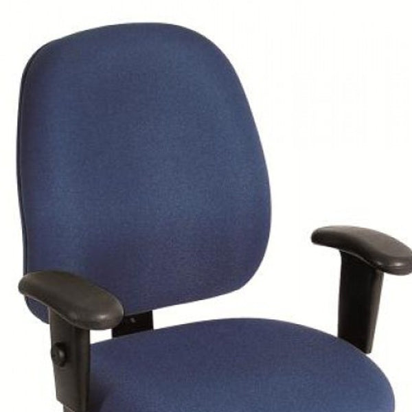 Homeroots Navy Blue And Black Adjustable Swivel Fabric Rolling Office Chair Navy Jute 372332