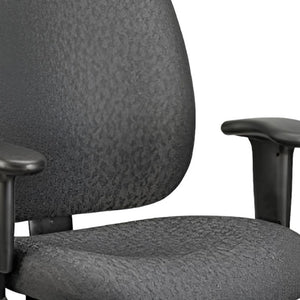 Homeroots Charcoal Adjustable Swivel Fabric Rolling Office Chair  Jute 372334