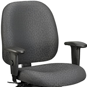 Homeroots Charcoal Adjustable Swivel Fabric Rolling Office Chair  Jute 372334