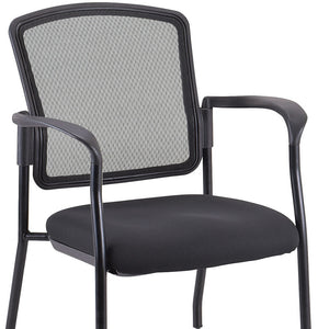 Homeroots Black Mesh Rolling Office Chair  Plastic 372335