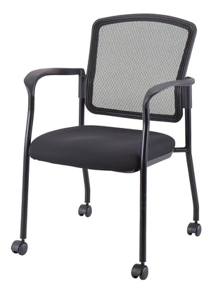 Homeroots Black Mesh Rolling Office Chair  Plastic 372335