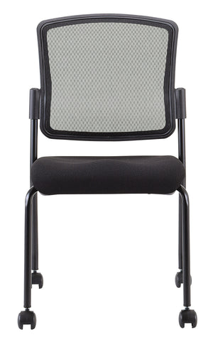 Homeroots Black Mesh Rolling Office Chair  Plastic 372336