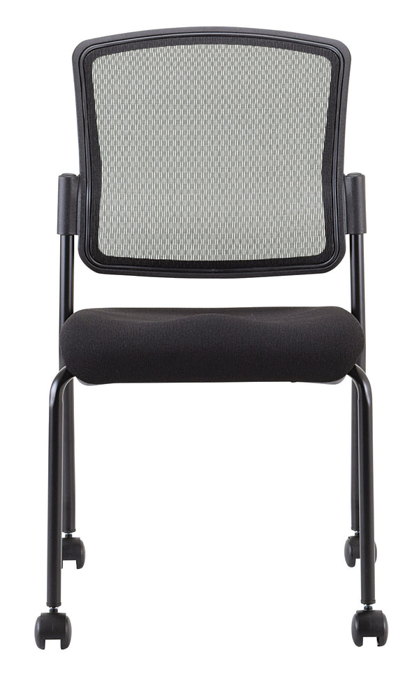 Homeroots Black Mesh Rolling Office Chair  Plastic 372336