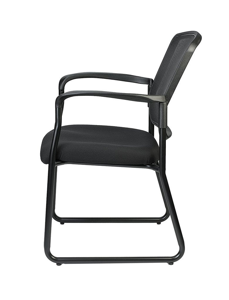 Homeroots Black Mesh Office Chair  Plastic 372337