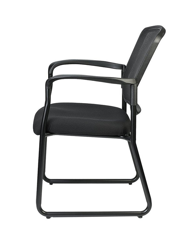 Homeroots Black Mesh Office Chair  Plastic 372337