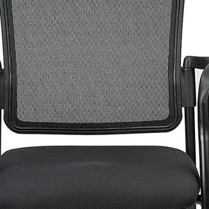 Homeroots Black Mesh Office Chair  Plastic 372337