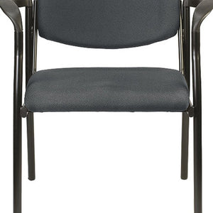 Homeroots Set Of Two Gray And Black Fabric Office Chair  Jute 372340