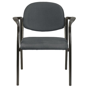 Homeroots Set Of Two Gray And Black Fabric Office Chair  Jute 372340