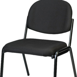 Homeroots Set Of Two Black Fabric Office Chair  Jute 372341