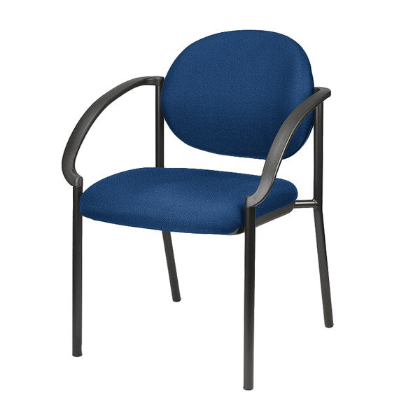 Homeroots Set Of Two Navy Blue And Black Fabric Office Chair Navy Jute 372342