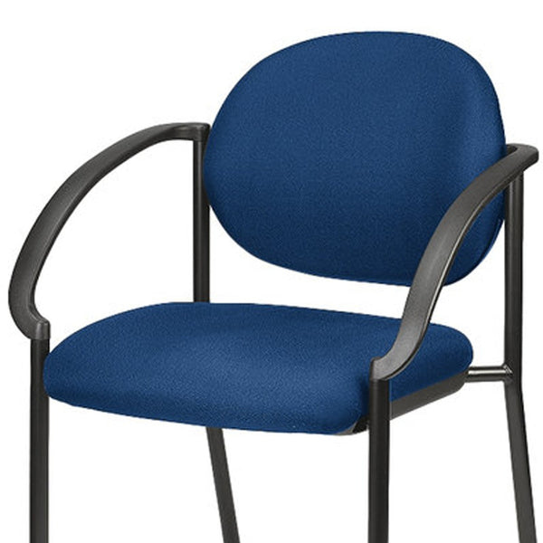 Homeroots Set Of Two Navy Blue And Black Fabric Office Chair Navy Jute 372342