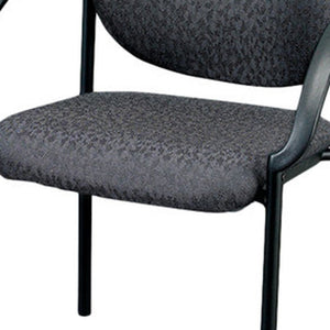 Homeroots Set Of Two Charcoal Fabric Office Chair  Jute 372344