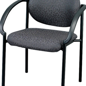 Homeroots Set Of Two Charcoal Fabric Office Chair  Jute 372344