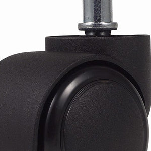 Homeroots Black Soft Dual Wheel Casters Only  Plastic 372347