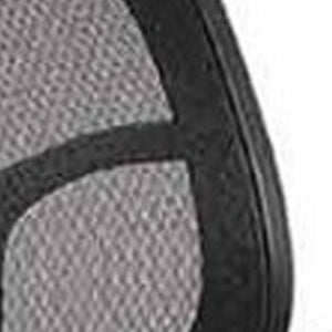 Homeroots Black Adjustable Swivel Mesh Rolling Drafting Chair  Plastic 372349