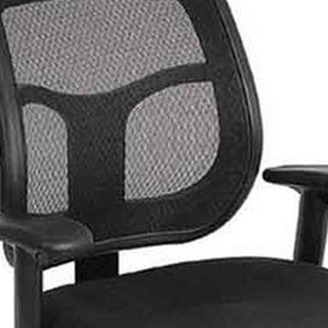 Homeroots Black Adjustable Swivel Mesh Rolling Drafting Chair  Plastic 372349