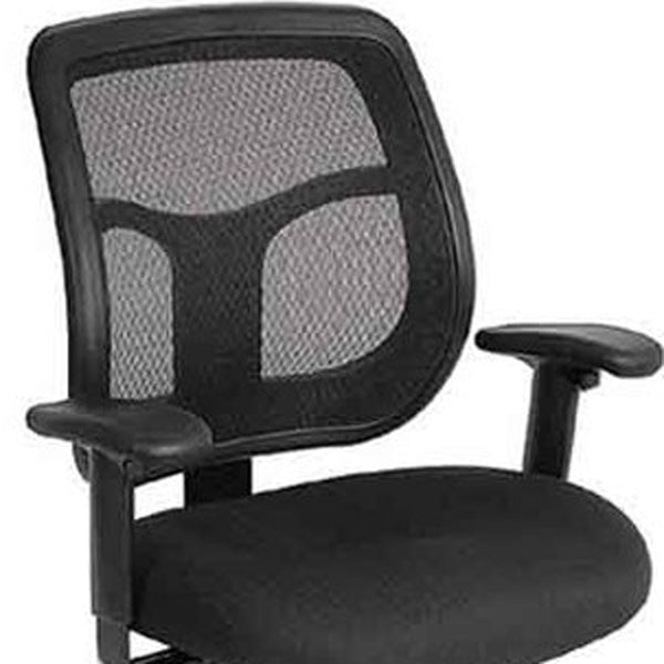 Homeroots Black Adjustable Swivel Mesh Rolling Drafting Chair  Plastic 372349