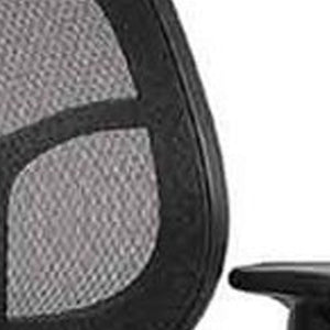 Homeroots Black Adjustable Swivel Mesh Rolling Drafting Chair  Plastic 372349