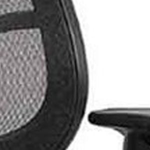 Homeroots Black Adjustable Swivel Mesh Rolling Drafting Chair  Plastic 372349