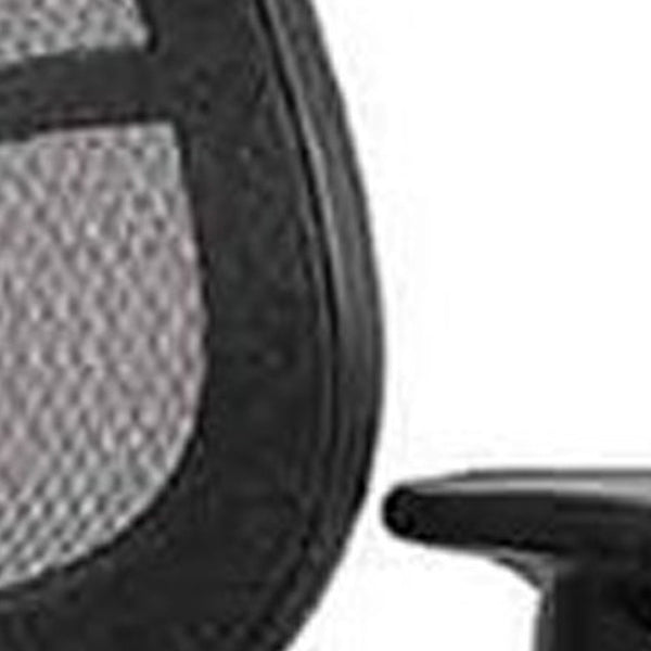 Homeroots Black Adjustable Swivel Mesh Rolling Drafting Chair  Plastic 372349