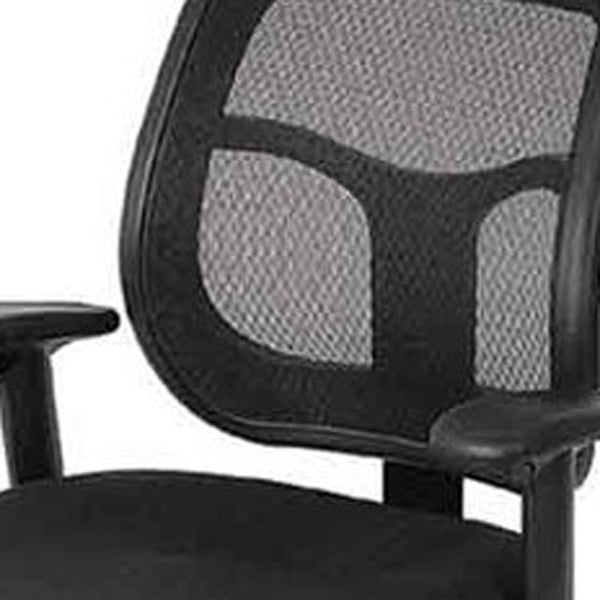 Homeroots Black Adjustable Swivel Mesh Rolling Drafting Chair  Plastic 372349