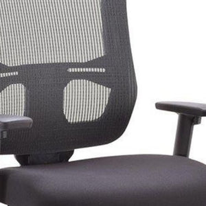 Homeroots Black Adjustable Swivel Mesh Rolling Drafting Chair  Plastic 372351