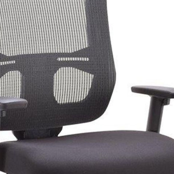 Homeroots Black Adjustable Swivel Mesh Rolling Drafting Chair  Plastic 372351