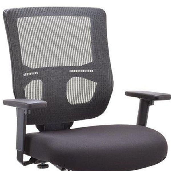 Homeroots Black Adjustable Swivel Mesh Rolling Drafting Chair  Plastic 372351