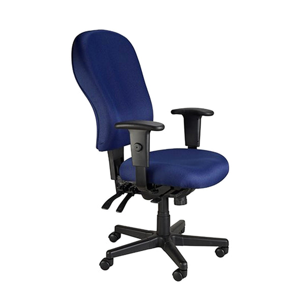 Homeroots Navy Blue And Black Adjustable Swivel Fabric Rolling Office Chair Navy Jute 372354