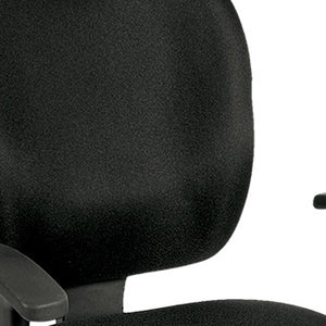 Homeroots Charcoal Adjustable Swivel Fabric Rolling Office Chair  Jute 372359