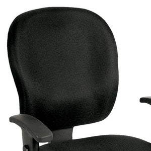 Homeroots Charcoal Adjustable Swivel Fabric Rolling Office Chair  Jute 372359