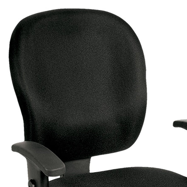 Homeroots Charcoal Adjustable Swivel Fabric Rolling Office Chair  Jute 372359