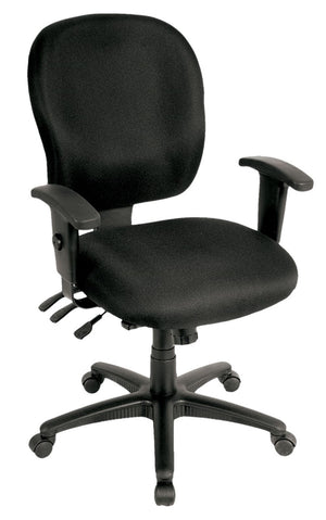 Homeroots Charcoal Adjustable Swivel Fabric Rolling Office Chair  Jute 372359