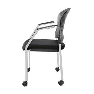 Homeroots Black And White Plastic Rolling Office Chair  Plastic 372365