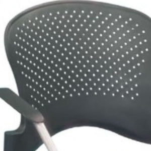 Homeroots Black And White Plastic Rolling Office Chair  Plastic 372365