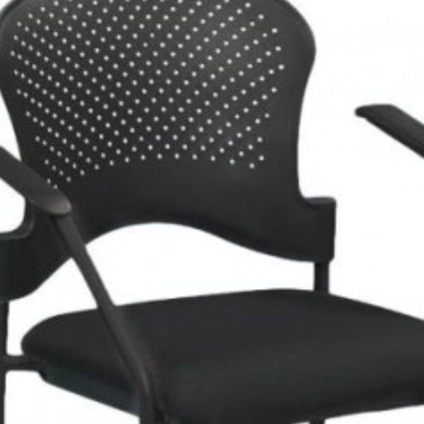 Homeroots Black Plastic Rolling Office Chair  Plastic 372367