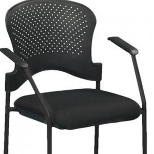 Homeroots Black Plastic Rolling Office Chair  Plastic 372367